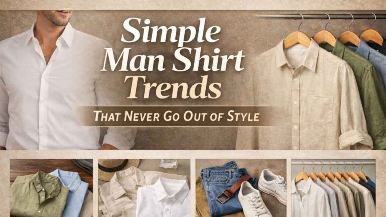 simple man shirt trends with timeless colors and classic fabrics