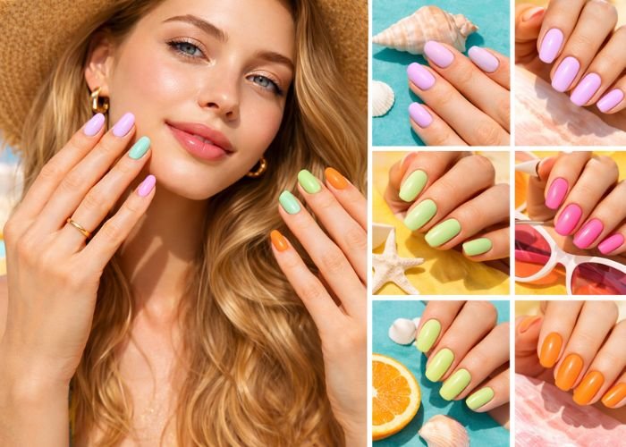 summer nail colors 2026 trendy shades on different nails
