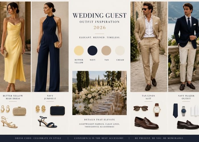 Semi-formal wedding outfit ideas 2026
