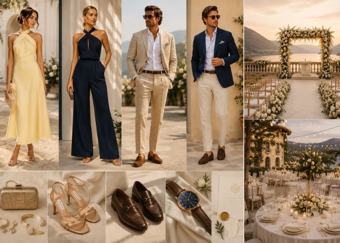 Semi-formal wedding attire for guests in 2026