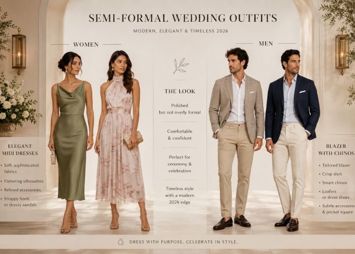 What is semi-formal wedding attire