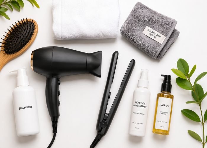 Common hair care mistakes that can cause frizzy hair.