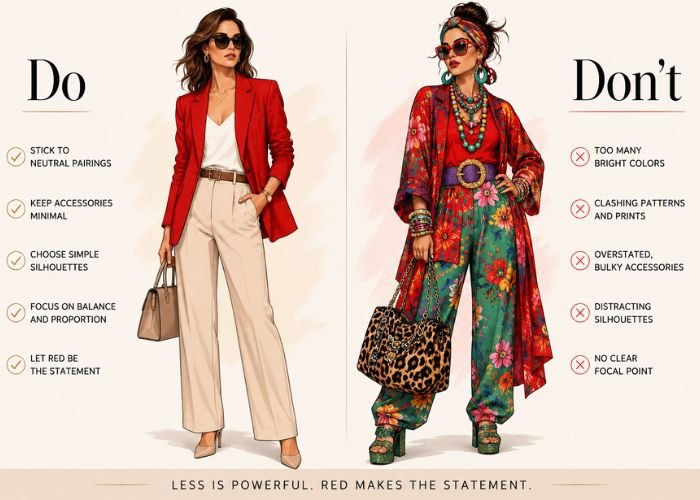 Fashion do's and don'ts for wearing red outfits
