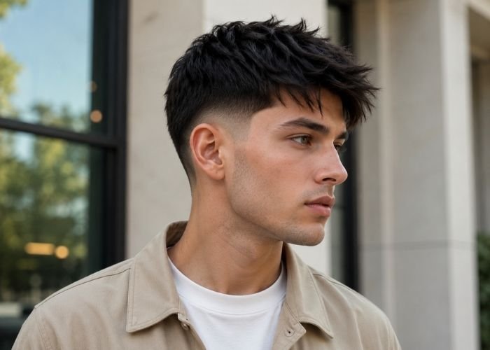 Why a low taper fade works so well for straight hair with a clean fade blend