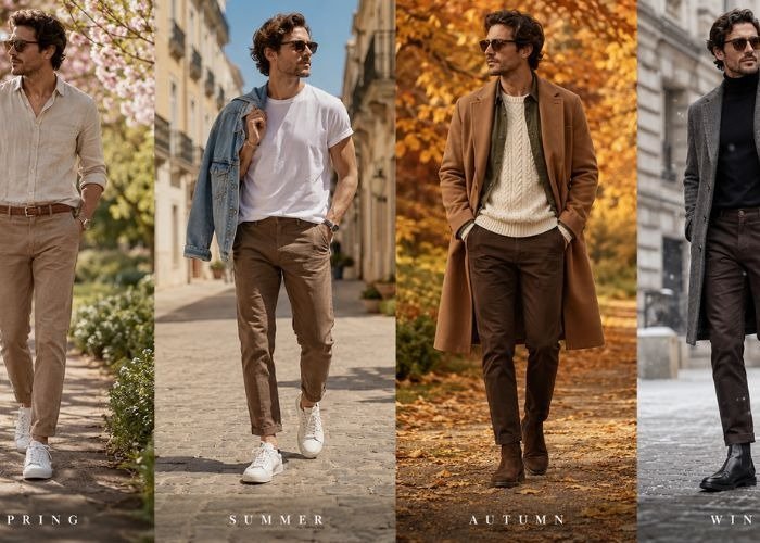 Spring outfit ideas with brown jeans